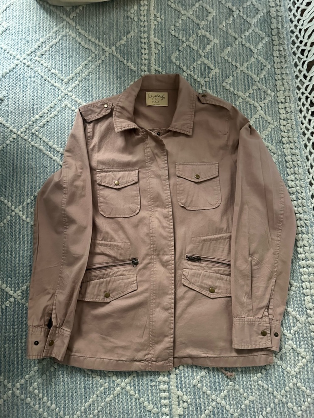 Velvet by Graham & Spencer Utility Field Jacket Size L BLUSH PINK